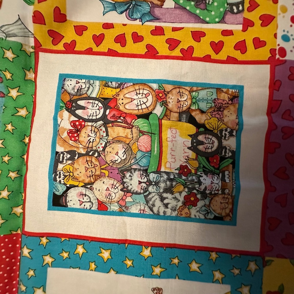 Elizabeth's Studio Cat Lady Alma Lynn Cotton Fabric Panel 23x44 Quilting Sewing - Picture 9 of 15
